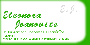 eleonora joanovits business card